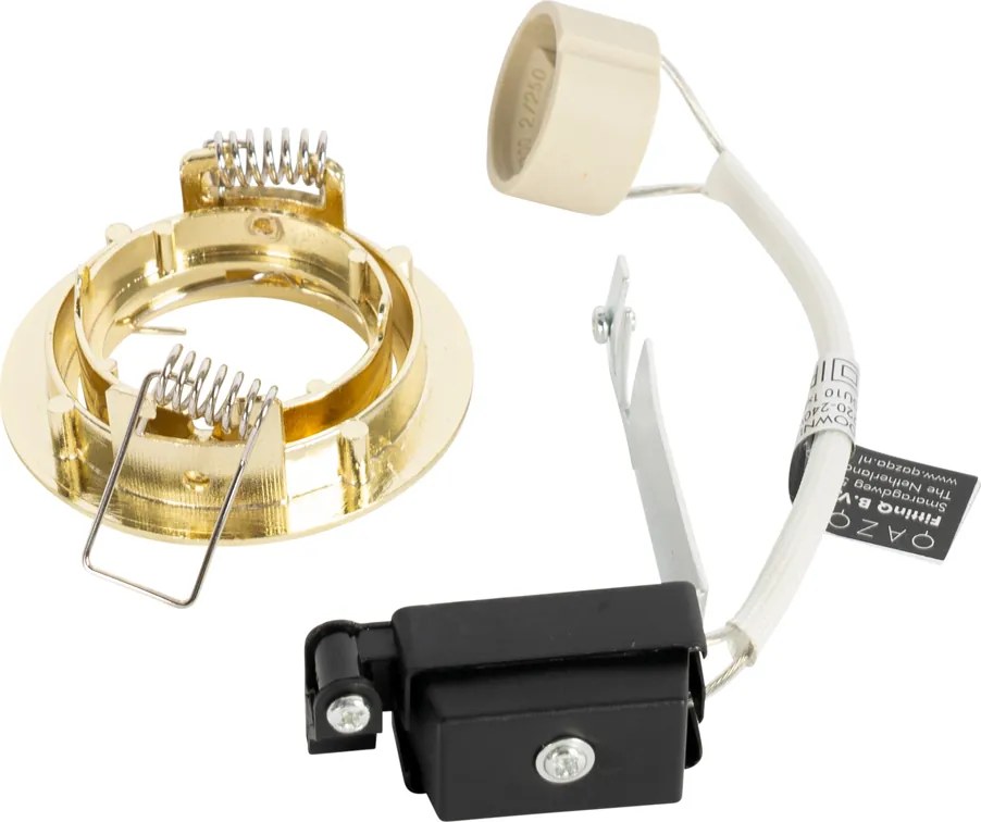 Комплект от 12 вградени прожектора месинг GU10 35 mm - Edu