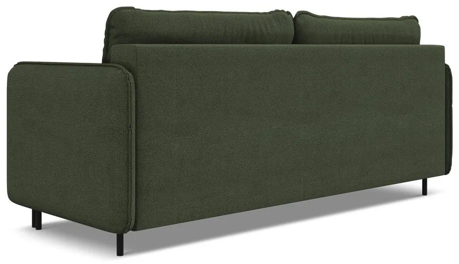 Зелен разтегателен диван с място за съхранение 226 cm Luana – Makamii