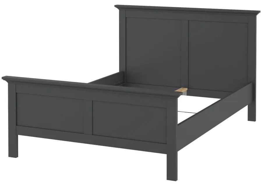 Сиво двойно легло 140x200 cm Paris – Tvilum