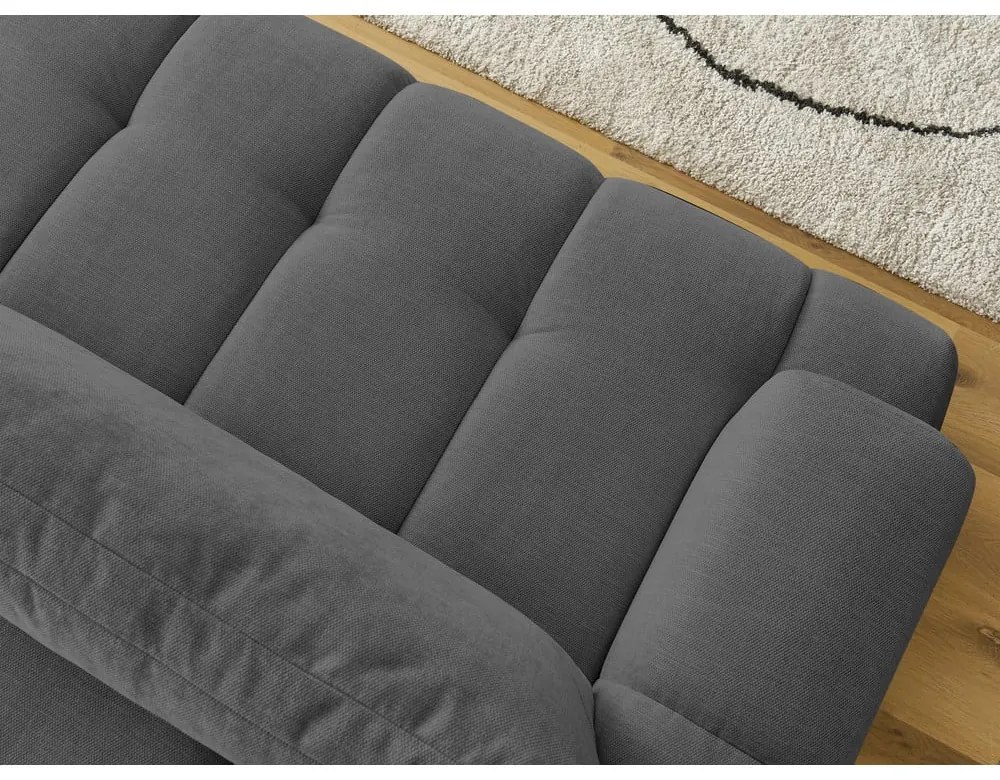 Тъмносив сгъваем/с място за съхранение диван 251 cm Fuji – Bobochic Paris