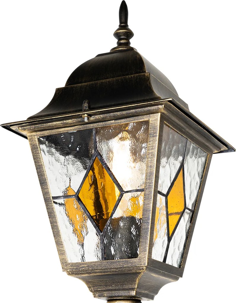 Винтидж външна лампа антично злато 240 см 2-светлина - Antigua