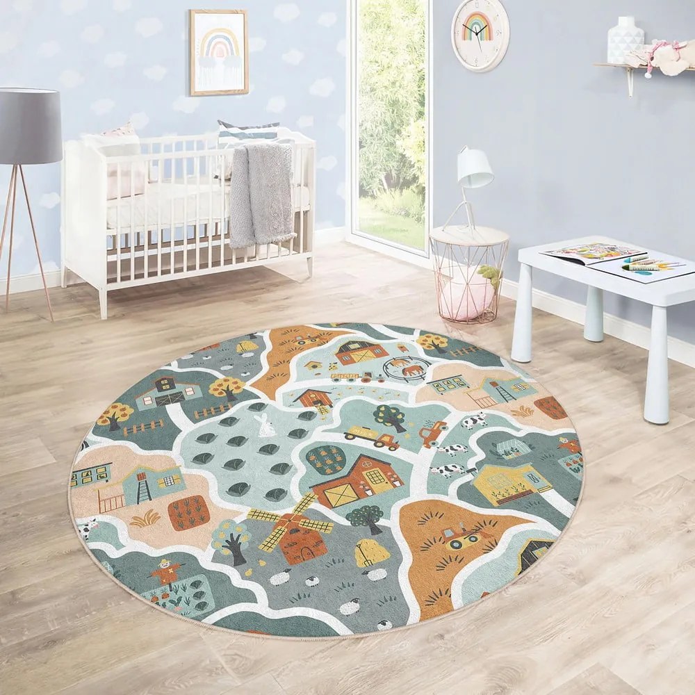 Детско килимче за игра подходящо за пране ø150 cm Farmer's Life – Mila Home