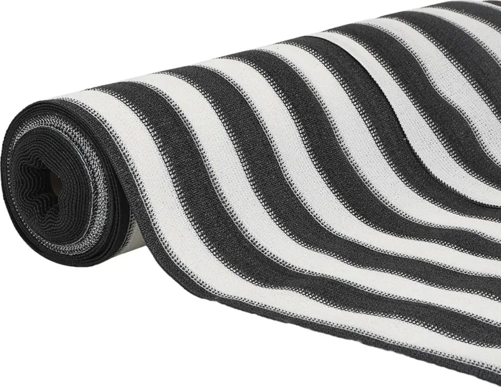 Засенчваща мрежа антрацит и бяло 1,5x10 м HDPE 195 г/м²
