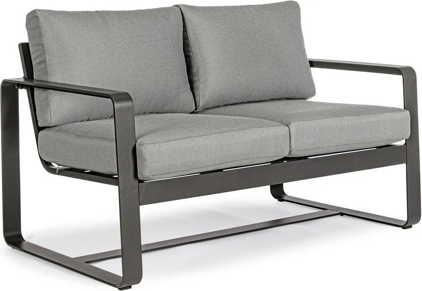 Сив алуминиев градински диван Merrigan – Bizzotto