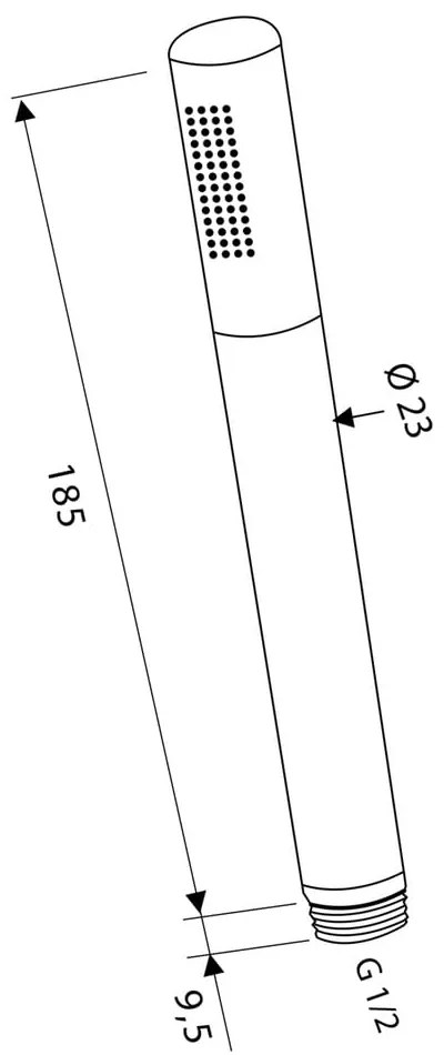 Месингова душ глава в златист цвят ø 2 cm – Sapho