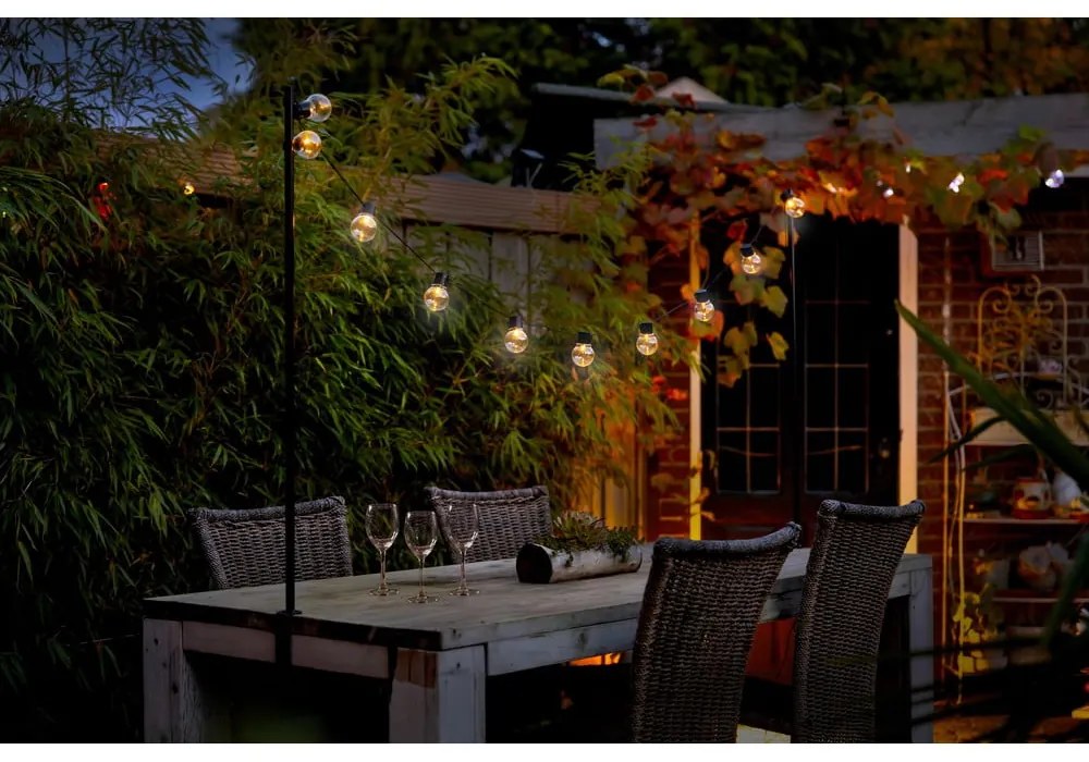 Светлинна верига брой крушки 10 бр. със соларен панел дължина 220 cm – Esschert Design