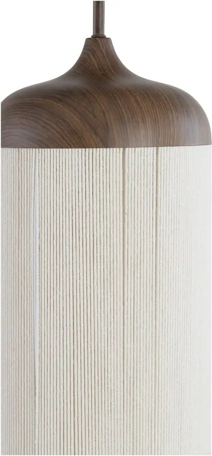 Тъмнокафяво висящо осветително тяло с текстилен абажур ø 27,5 cm Dania – Light &amp; Living