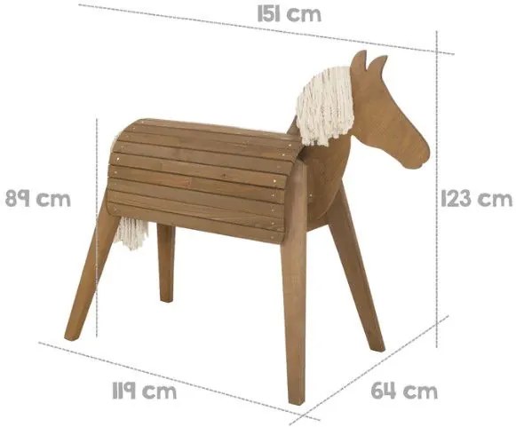 Дървен кон Thunder-Естествено