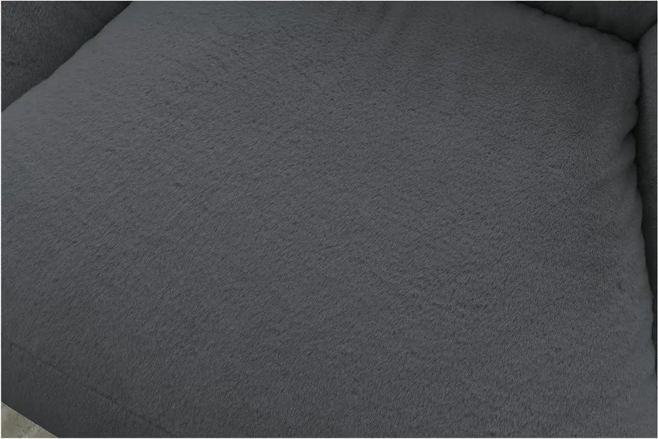 Тъмносив пуф от изкуствен косъм Lilibet – Bobochic Paris