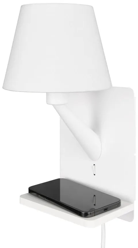 Бяла стенна лампа Comfort – Trio