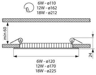 LED ПАНЕЛ 6W