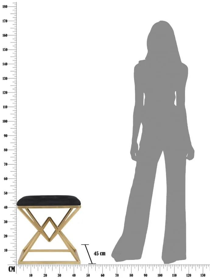 Стол в черно и златно Piramid - Mauro Ferretti