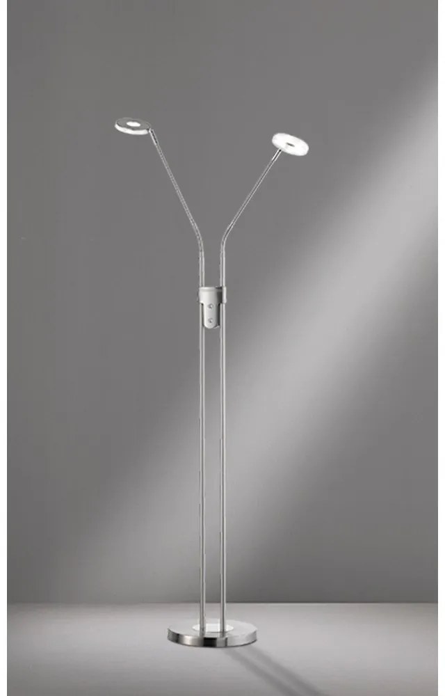 LED затъмняваща се подова лампа в сребрист цвят (височина 150 cm) Dent – Fischer &amp; Honsel