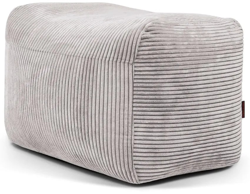 Светлосив пуф от рипсено кадифе Plus 70 Lounge – SLOWDOWN