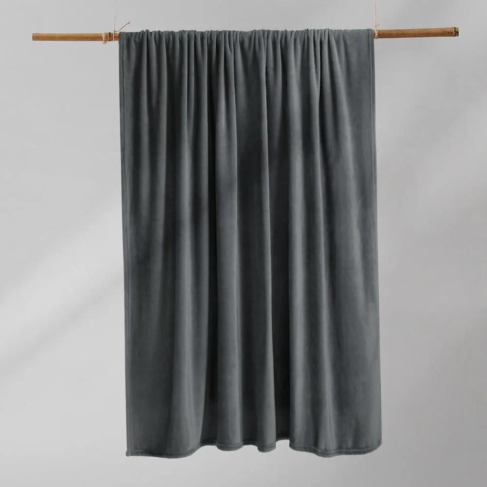 Тъмно сиво одеяло от микрофибър , 150 x 200 cm Mic - DecoKing