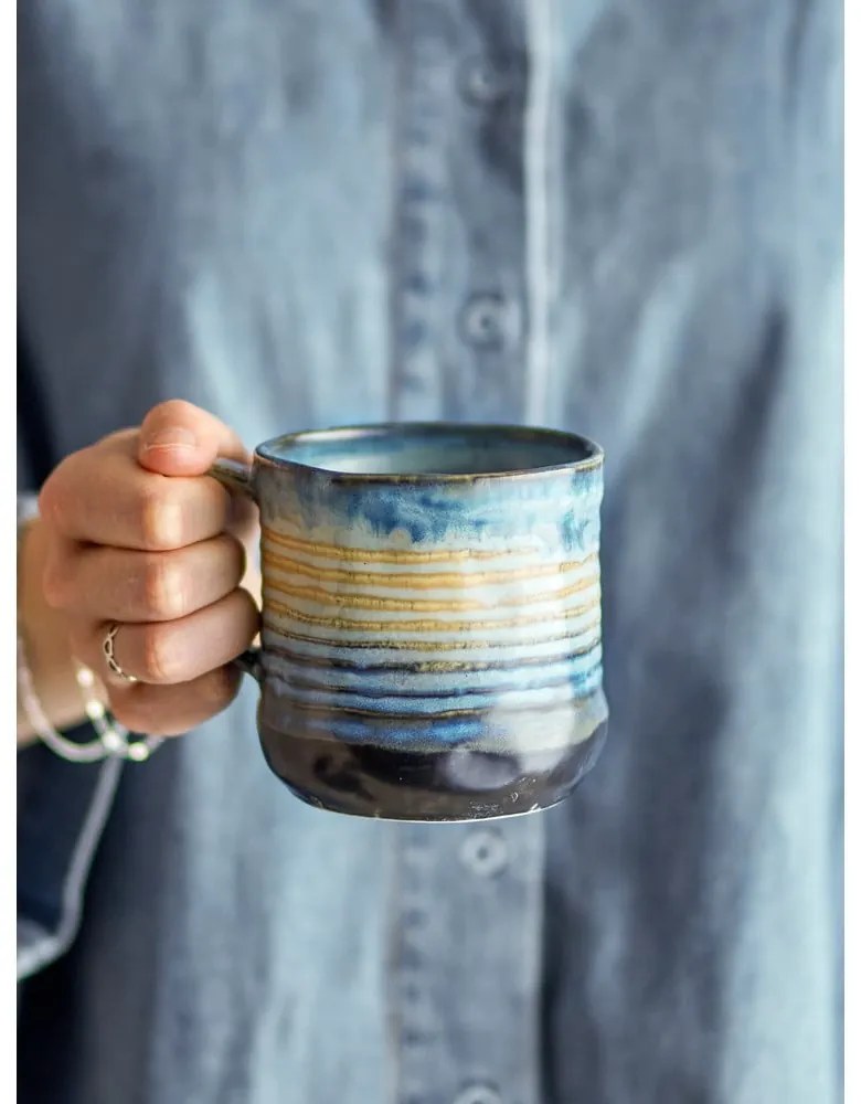 Сини глинени чаши в комплект от 4 бр. 380 ml Deana – Bloomingville