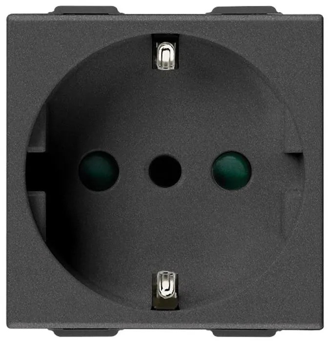 VIMAR 09209.CM Контакт SICURY италиански стандарт 2P+E 16 A 250 V~ P30 Карбон мат 2M  NEVE UP