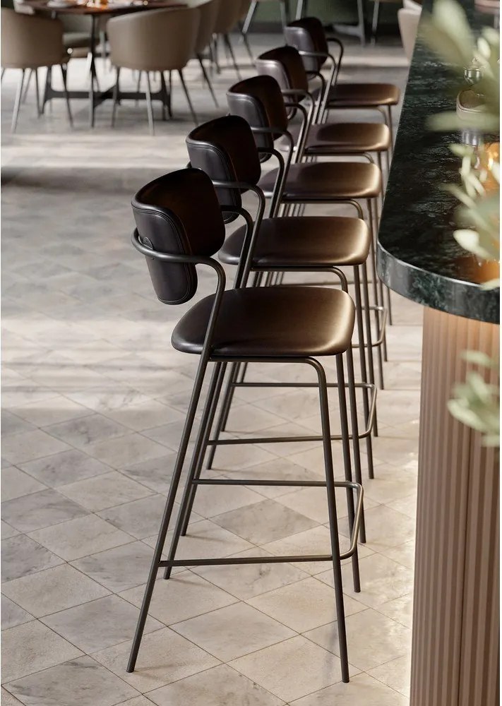 Черен бар стол от изкуствена кожа, височина 107 cm Zed - DAN-FORM Denmark