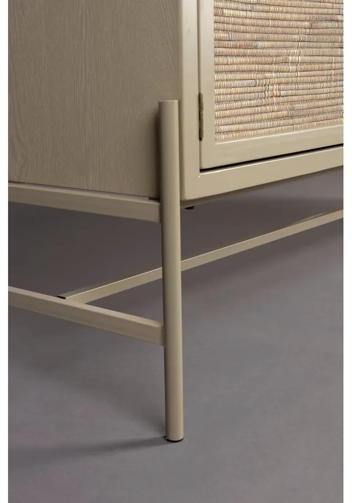 Бежова маса за телевизор от масивна ела 148x60x38 cm Yasu – Dutchbone