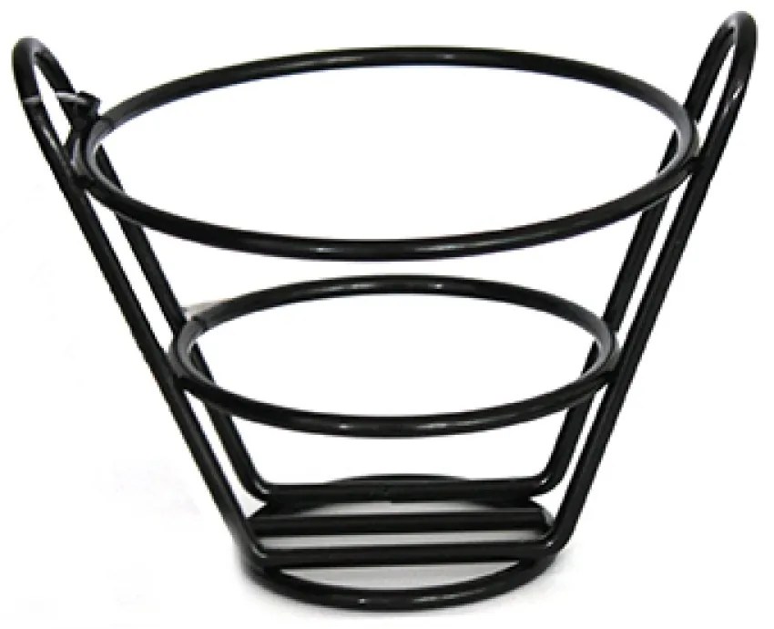Horecano - Метална кошничка за сервиране конус черна 11x13см B2177B (181002-3)