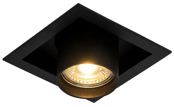 Комплект от 6 модерни вградени спота черни регулируеми - Roof