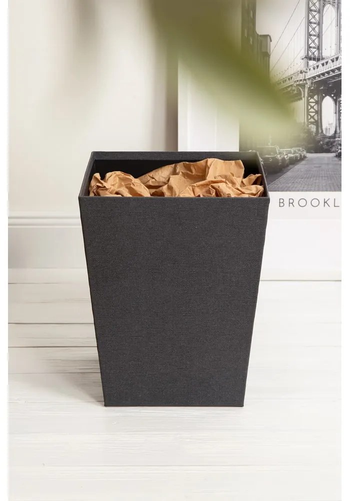 Черно офис кошче за боклук Sofia Canvas Paper Laminate – Bigso