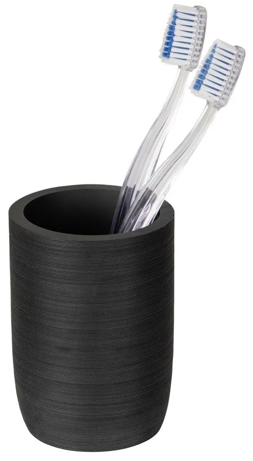 Черна чаша за четки за зъби от полиресин Altavalle – Wenko