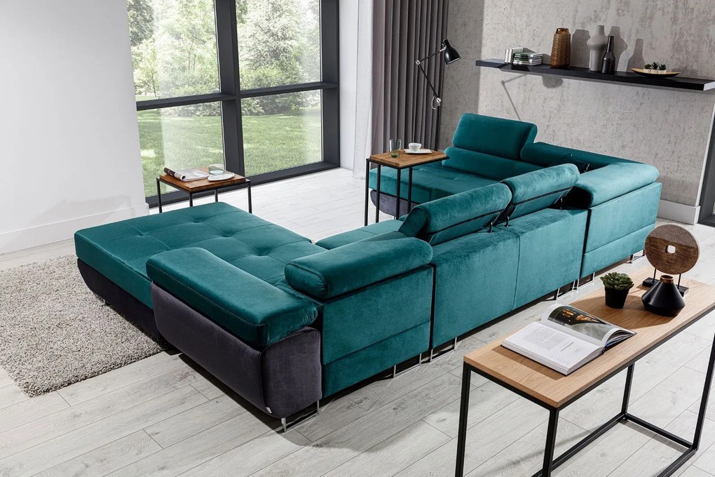 Ъглов диван Romeo-Left-Gray-Petrol