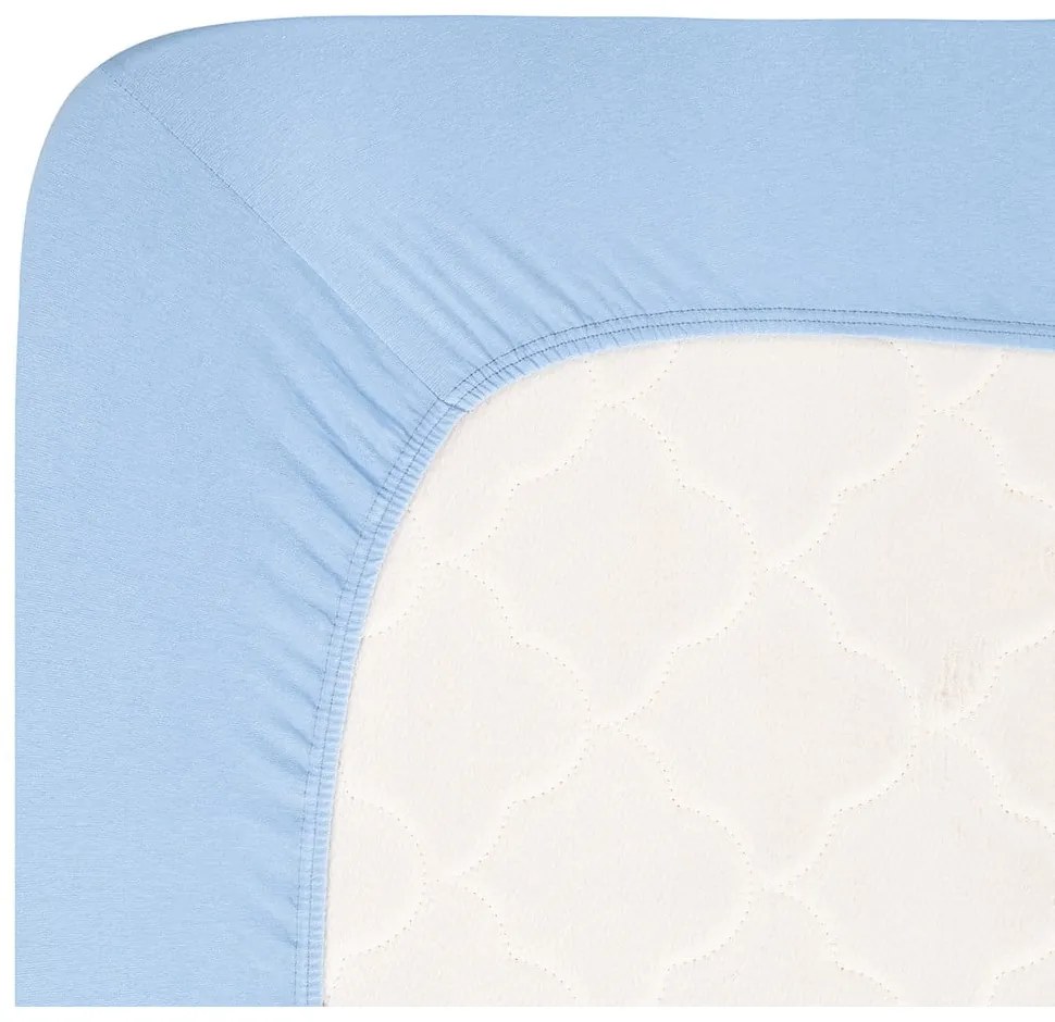 Син еластичен чаршаф от джърси 200x200 cm Boxspring – Andrea Simone