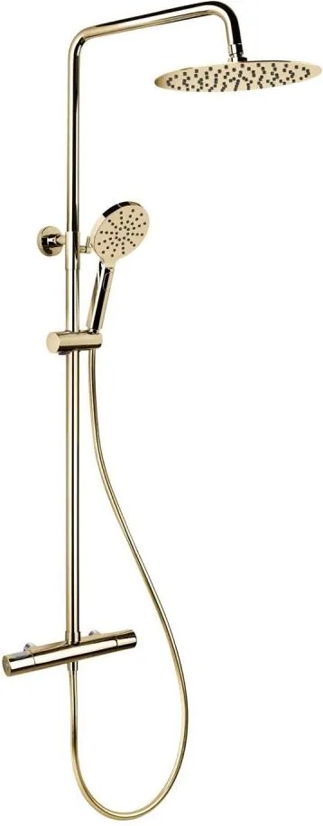 Душ комплект с термостатен смесител DRAGOR, полирана месингова повърхност