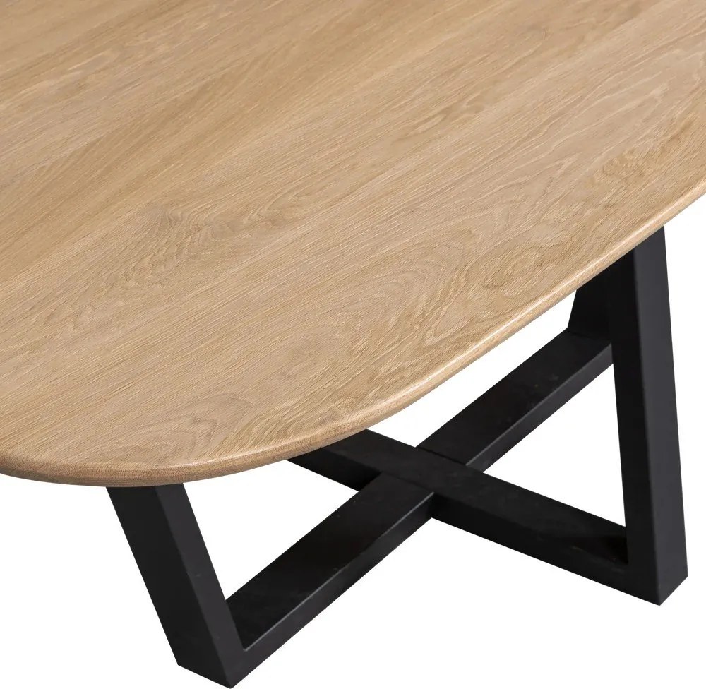 Трапезна маса с дъбова дървена плоскост 100x220 cm Tablo – WOOOD