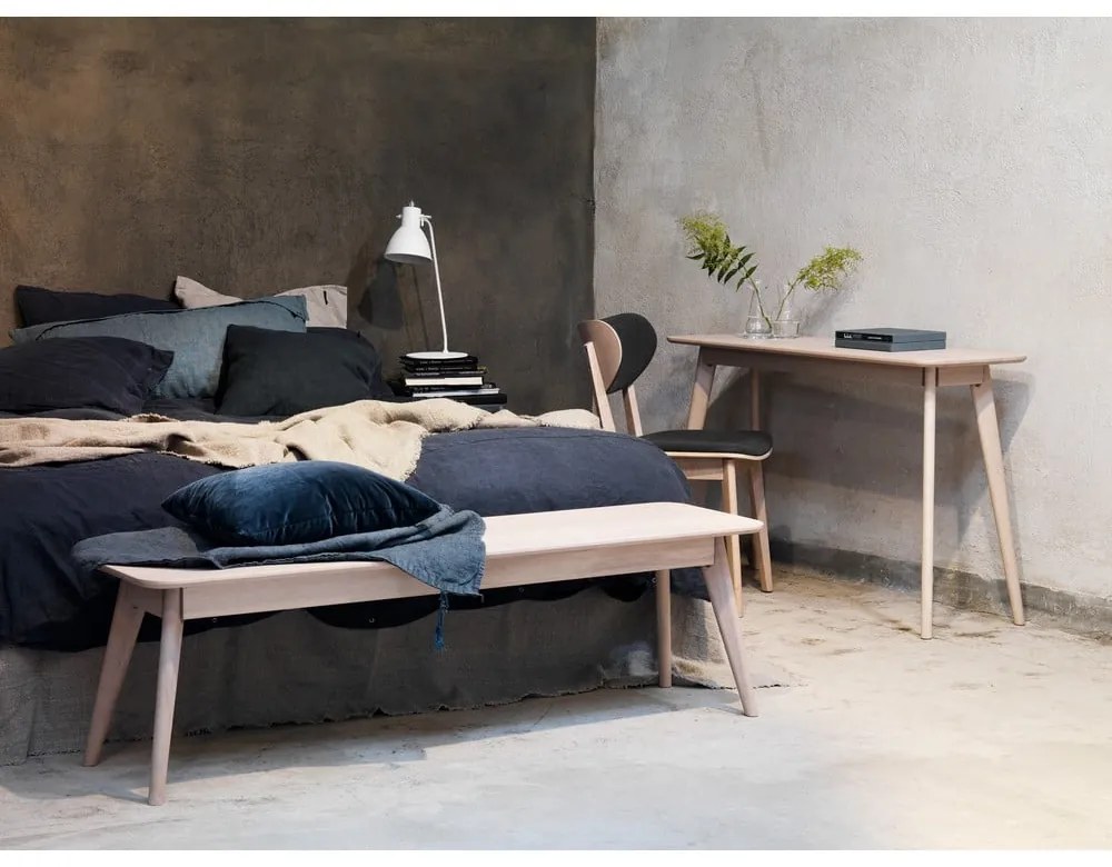 Светлокафяв дъбов трапезен стол с тъмносива седалка Cato - Rowico