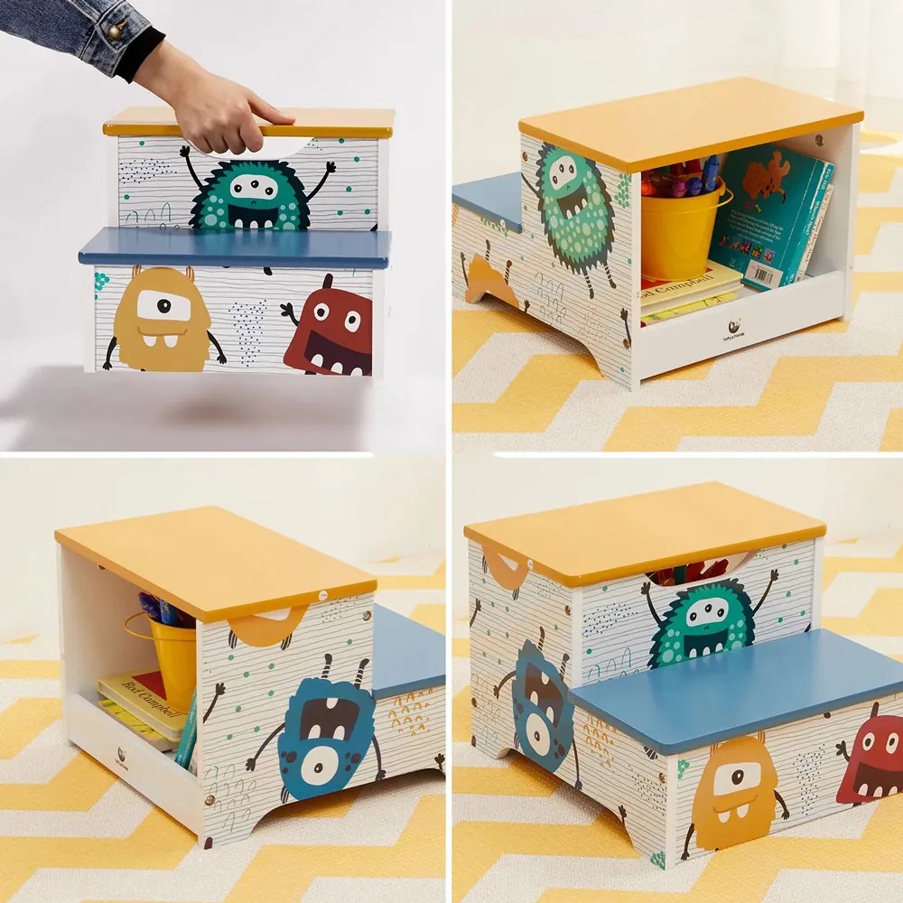 GINGER HOME Дървено столче 2в1 MONSTER