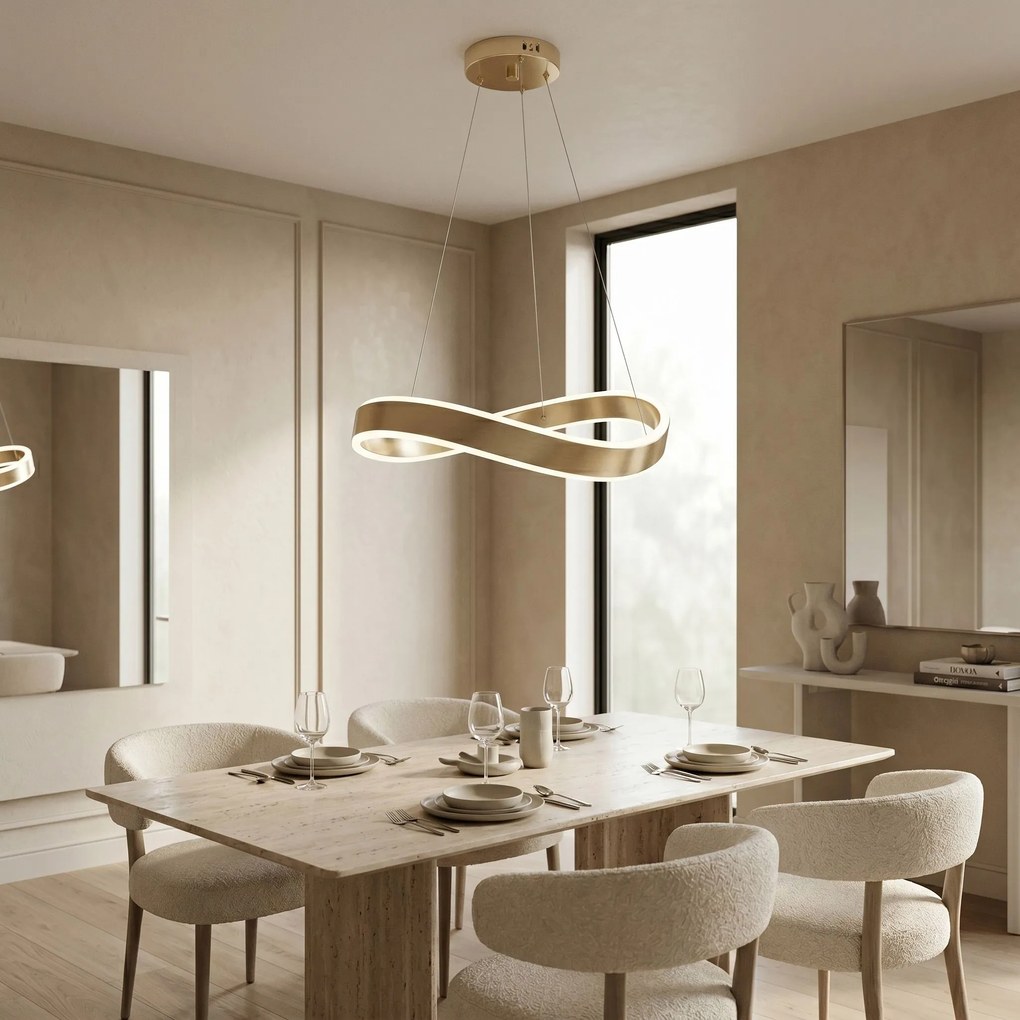 ВИСЯЩА ТАВАННА ЛАМПА SWE067-CP 60cm BRUSH GOLD