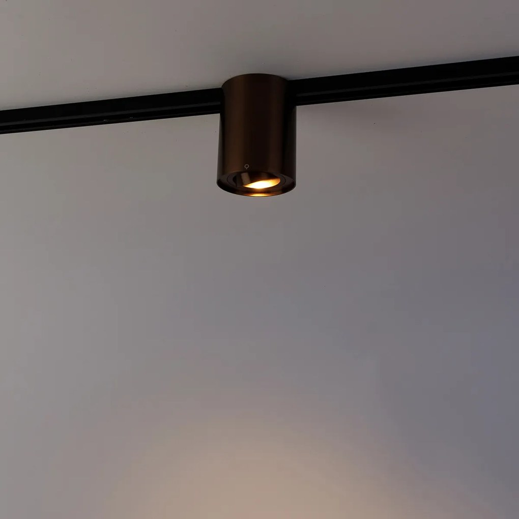 Модерен 1-фазен релсов прожектор тъмно бронз - Rondoo Up