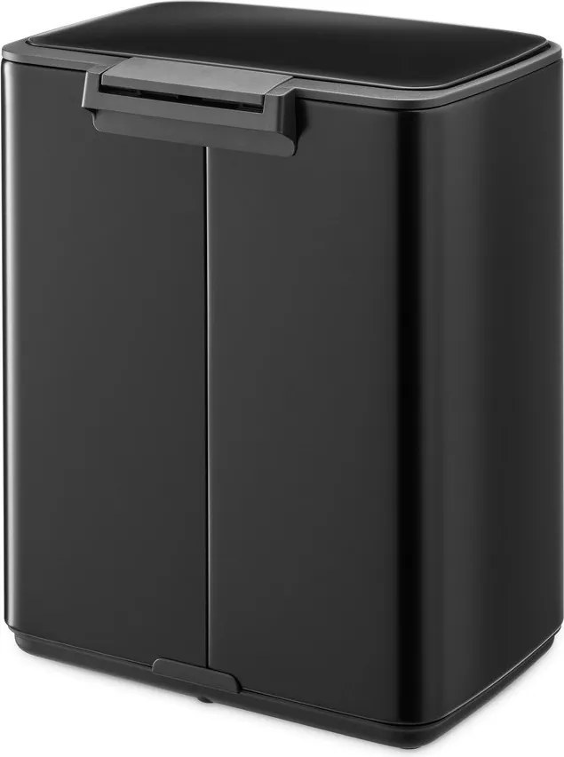 Матово черно стоманено кошче за боклук с педал 12 l Bo – Brabantia
