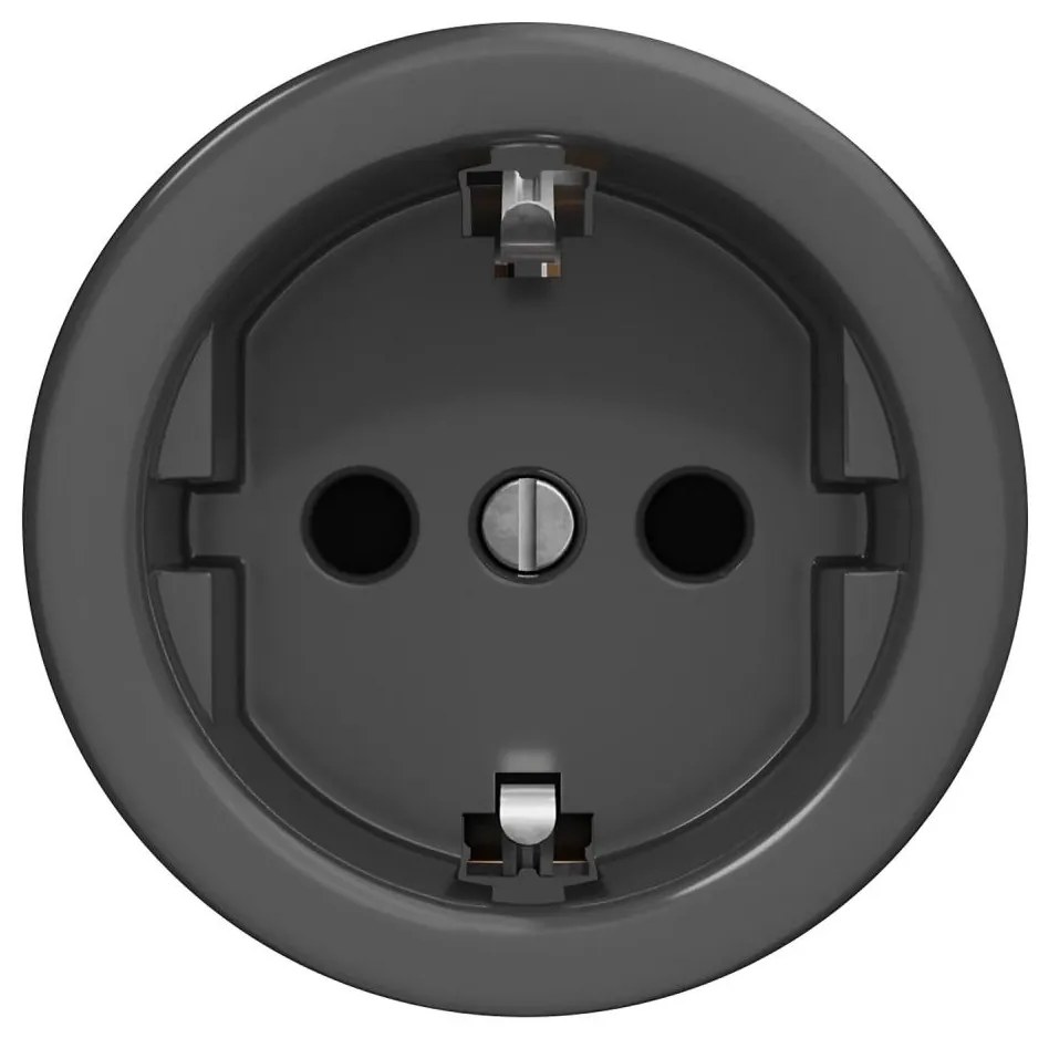 Kliklap - Ретро безрамкова домашна SCHUKO розетка 230V/16A антрацит