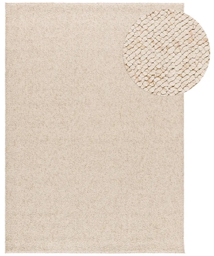 Бял килим 120x170 cm Petra Liso – Universal