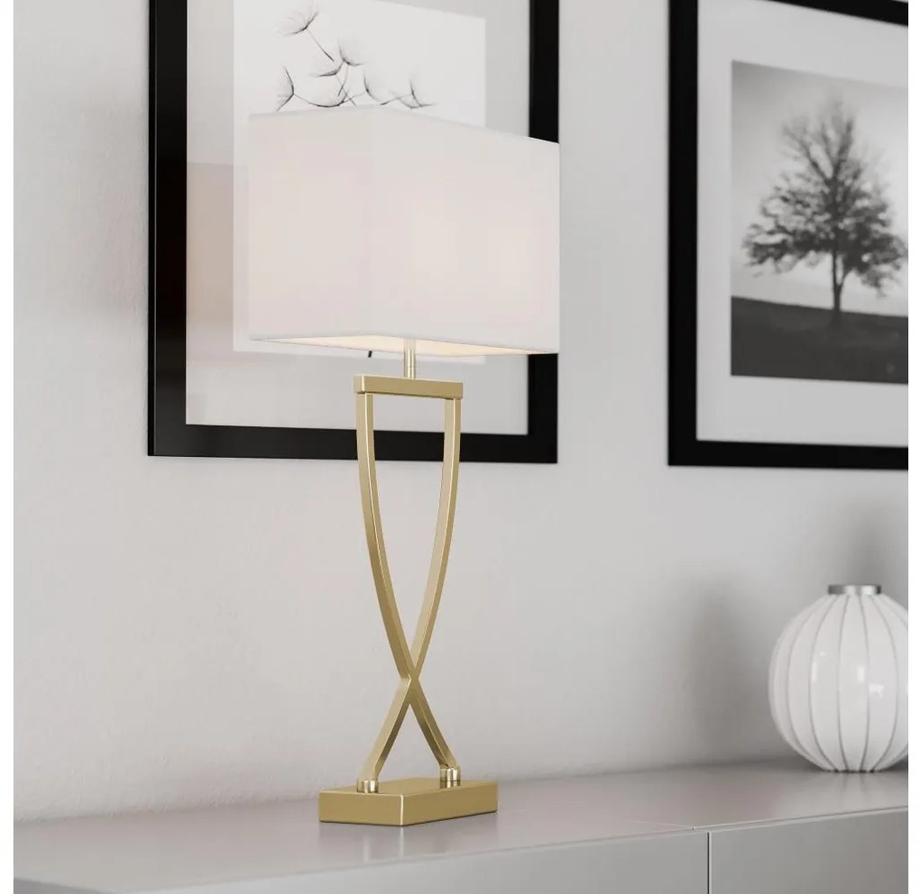 ByRydens 2829610-5000 - Настолна лампа OMEGA 1xE27/5W/230V бял/златист