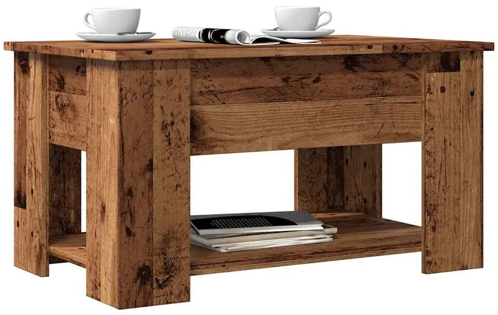 856928 vidaXL Масичка за кафе от старо дърво 79x49x41 cm Инженерна дървесина