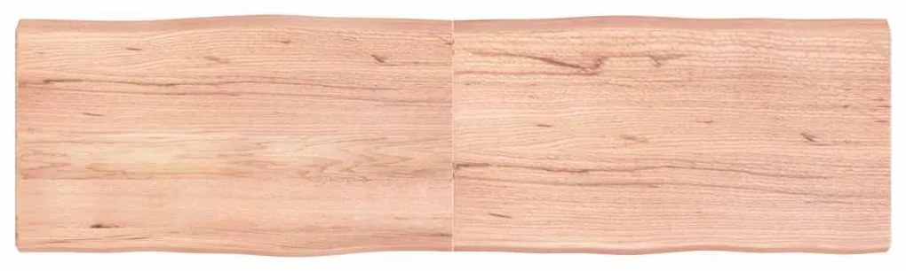 363977 vidaXL Плот за маса светлокафяв 180x50x(2-6) см обработен масивен дъб