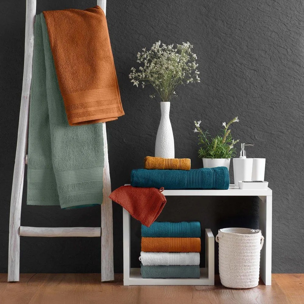 Светлозелена памучна кърпа от тери 50x90 cm Tendresse – douceur d'intérieur