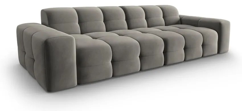 Сив кадифен диван 255 cm Kendal - Micadoni Home