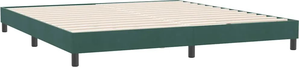 4101370 vidaXL Рамка за легло без матрак Тъмнозелено 180x210 cm Кадифе