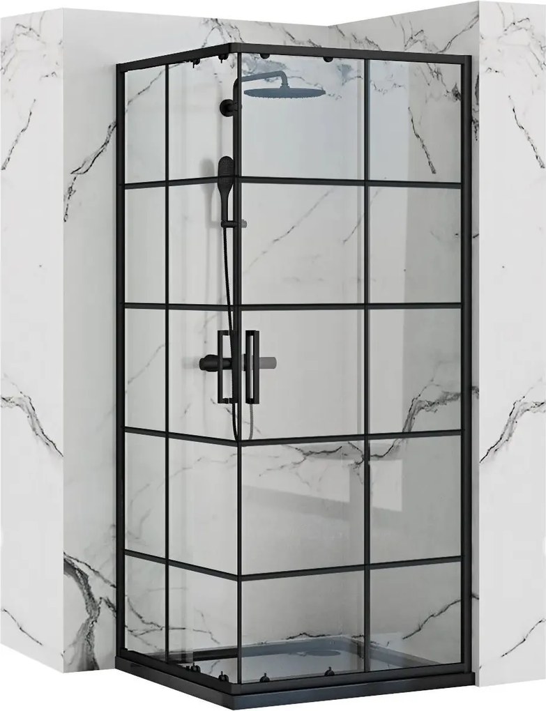 Душ кабина Rea Concept Black 80x80