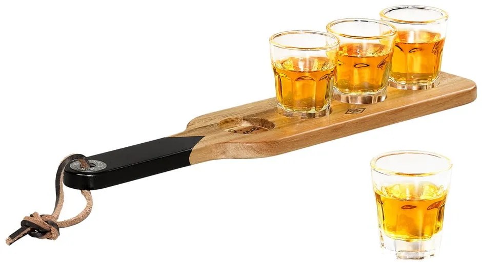 Дървена дъска за сервиране и 4 чаши за шотове Gentlemen's Hardware - Gentlemen's Hardware