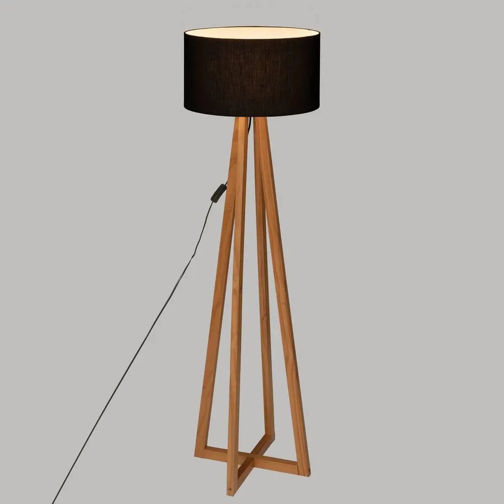 Лампион atmosphera Molu, Дърво, 141 cm - Черен