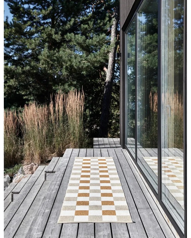 Пътека за открито и закрито в цвят жълта охра и бежова 70x160 cm Pix Vanilla Ochre – Pappelina