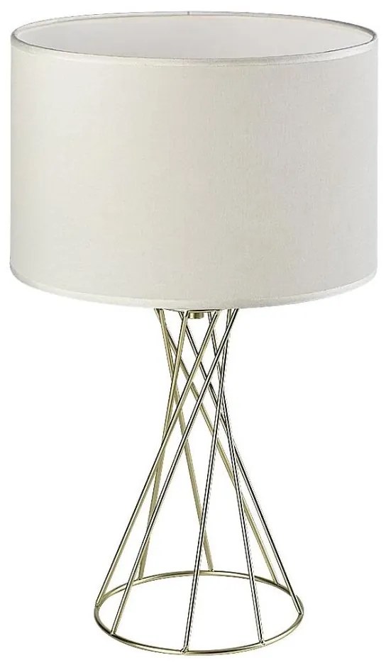 Rabalux 74081 - Настолна лампа NIVRA 1xE27/40W/230V златна/бяла