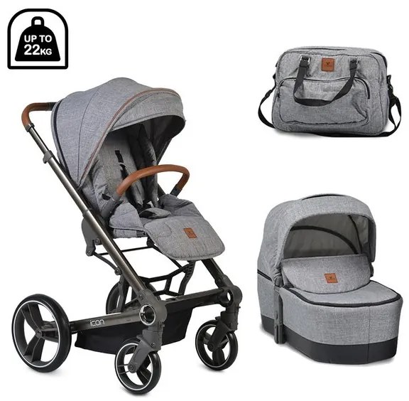Комбинирана детска количка Icon 2в1 CANGAROO - сив